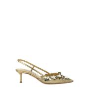 Can Can Metallic Slingback Pumps Aquazzura , Gray , Dames