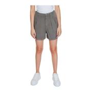 Beige Geplooide Shorts voor Lente/Zomer Vero Moda , Beige , Dames