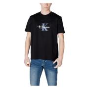 Gedrukt katoenen T-shirt Calvin Klein Jeans , Black , Heren