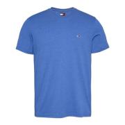 Lichtblauw Ronde Hals T-shirt Tommy Jeans , Blue , Heren