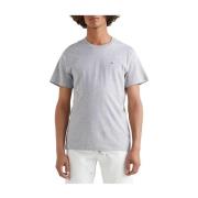 Klassieke Grijze Katoenen Crew Neck Tee Tommy Jeans , Gray , Heren