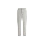 Denim Stretch Katoenen Broek Brunello Cucinelli , Gray , Heren