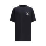 Contrasterend Logo Oversized T-shirt Balenciaga , Black , Heren