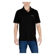 Button-Up Polo Shirt Armani Exchange , Black , Heren