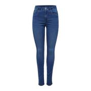 Blauwe High Waist Skinny Jeans Only , Blue , Dames