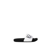 Logo Slides voor Mannen Emporio Armani EA7 , White , Dames