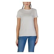 Kristal Logo Korte Mouw Tee Guess , White , Dames