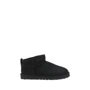 Leren Enkellaarzen met Shearling Voering UGG , Black , Heren