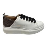 Leren Sneaker met Logo Detail Alexander Smith , White , Dames