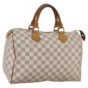 Pre-owned Canvas handbags Louis Vuitton Vintage , White , Dames