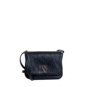 Zwarte Effen Clip Schoudertas Armani Exchange , Black , Dames