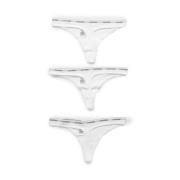 Gedrukte Katoenen String Ondergoed 3pk Calvin Klein , White , Dames