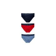 Blauwe Katoenen Briefs voor Mannen Emporio Armani , Multicolor , Heren