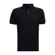 Zwarte Katoenen Logo Polo Shirt Polo Ralph Lauren , Black , Heren