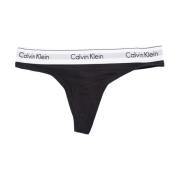 Zwart Print String Ondergoed Calvin Klein , Black , Dames