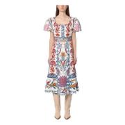 Lange Damesjurk Elegant Stijl Farm Rio , Multicolor , Dames