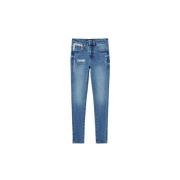 Blauwe Skinny Katoenmix Jeans Desigual , Blue , Dames