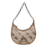 Elegante Hobo Schoudertas voor Vrouwen Guess , Beige , Dames