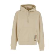 Beige Logo Hoodie Katoen Sweater Burberry , Beige , Heren