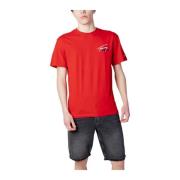 Rode Signature Logo Tee Tommy Jeans , Red , Heren