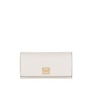 Ivoor Synthetisch Leren Portemonnee Elisabetta Franchi , Beige , Dames