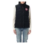 Zwart donsgevulde Gilet Buitenkleding Canada Goose , Black , Dames