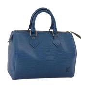 Pre-owned Leather handbags Louis Vuitton Vintage , Blue , Dames