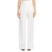 Elegante Broeken voor Vrouwen Max Mara , White , Dames