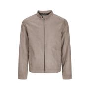 Suède Bikerjack met ritssluiting Jack & Jones , Gray , Heren