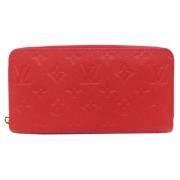 Pre-owned Leather wallets Louis Vuitton Vintage , Red , Dames