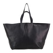 Maxi Shopper in Zwart Leer Ami Paris , Black , Dames