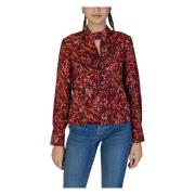 Abstract Print V-Hals Blouse Jacqueline de Yong , Multicolor , Dames