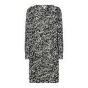 Lente Jurk Zwart Streep Print Soaked in Luxury , Black , Dames