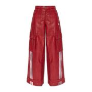 Nep lederen broek Adidas Originals , Red , Dames