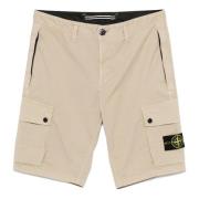 Beige Casual Shorts Stone Island , Beige , Heren