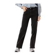 Donkergrijze Wide Leg Jeans Y.a.s , Gray , Dames