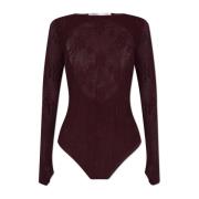 Kanten bodysuit Victoria Beckham , Red , Dames