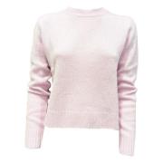 Kasjmier Zijde Sweater Losse Pasvorm Ronde Hals Lisa Yang , Pink , Dam...