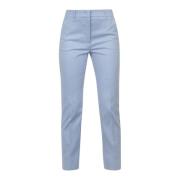 Gabardine Straight Leg Broek Max Mara Weekend , Blue , Dames