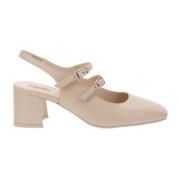 Italiaanse leren hoge hakken Nerogiardini , Beige , Dames