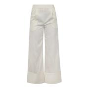 Wijde Gestreepte Broek Alessia Santi , Beige , Dames