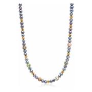 Men's Evil Eye Black Pearl Choker Nialaya , Yellow , Heren