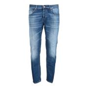 Stijlvolle katoenen jeans met knoopsluiting Dondup , Blue , Heren