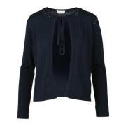 Elegante Cardigan met Viscose en Polyester Ballantyne , Blue , Dames