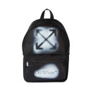 Zwarte Rugzak met Laptopvak Off White , Black , Heren