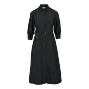 Vienna Chemisiere Jurk met Pofmouwen Marella , Black , Dames