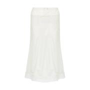 Geruite Patroon Ruche Zoom Rok Maison Margiela , White , Dames