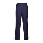 Blauwe Plooiende Broek Lente-Zomer 2024 Fendi , Blue , Heren