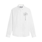 Witte Grafische Print Knoopshirt Jacquemus , White , Heren