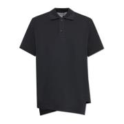 Polo met asymmetrische zoom Comme des Garçons , Black , Heren